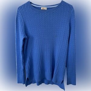 L.L. Bean Supima Cotton Cable Knit Sweater - Size Large Regular